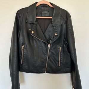 Blank NYC XL Black Faux Leather Moto Jacket